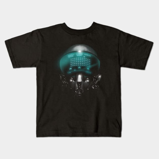 Space Invasion Kids T-Shirt by StevenToang